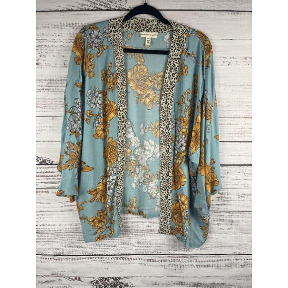 Andersen & Lauth Kimono Womens One Size Floral Open Cardigan Boho Chic Lightweig - Picture 5 of 8